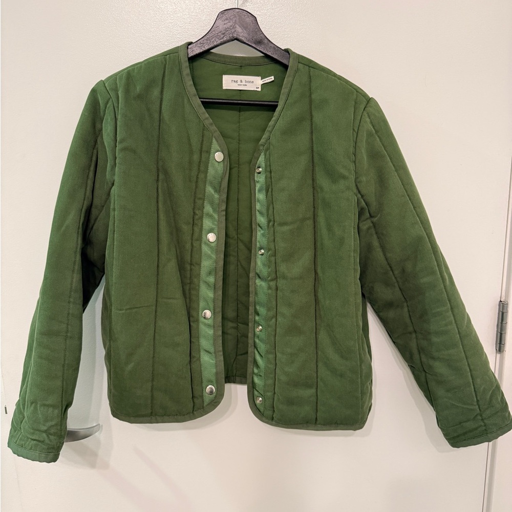 rag & bone Forest Green Quilted Utility Jacket